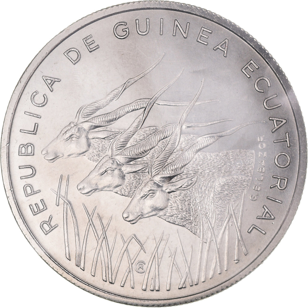 Coin, Equatorial Guinea, 100 Francos, 1985, ESSAI, MS(65-70), Nickel, KM:E31