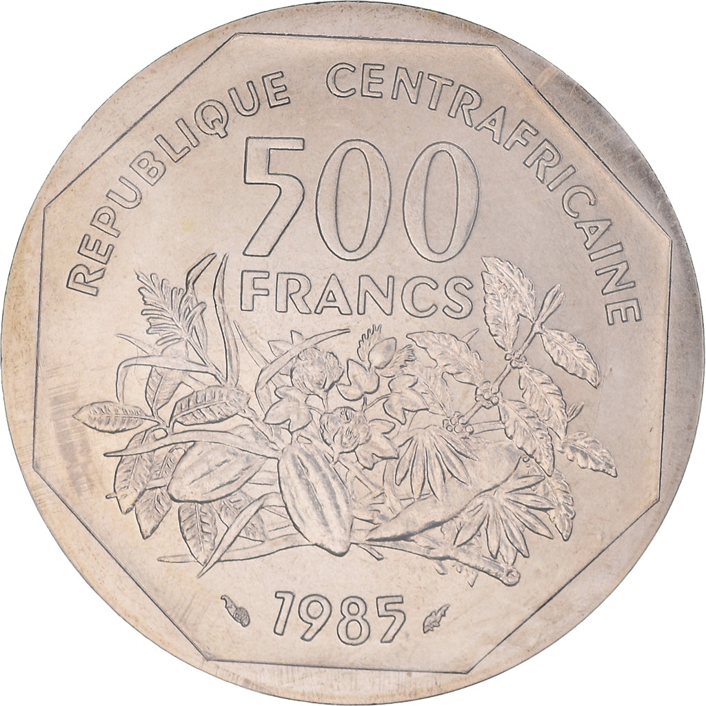 Coin, Central African Republic, 500 Francs, 1985, Paris, ESSAI, MS(65-70)