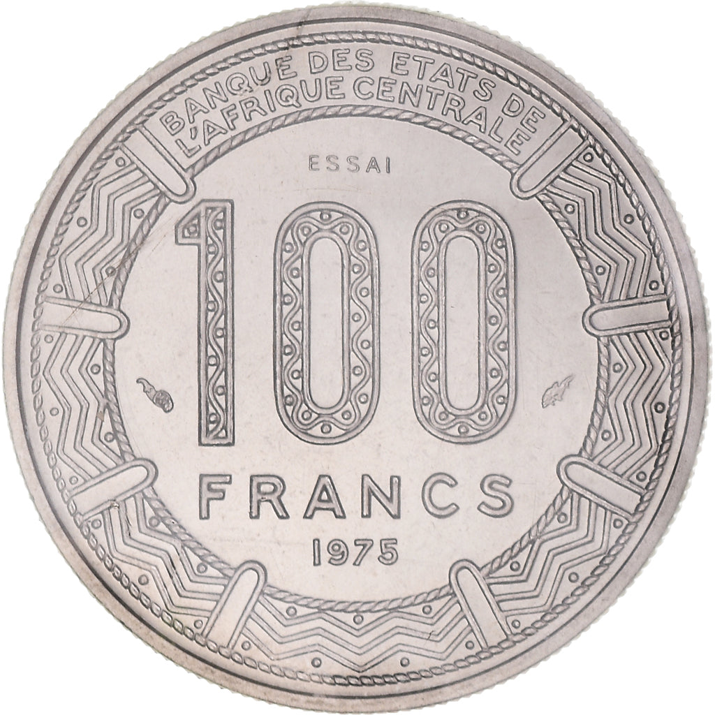Coin, Gabon, 100 Francs, 1975, Paris, ESSAI, MS(65-70), Nickel, KM:E3