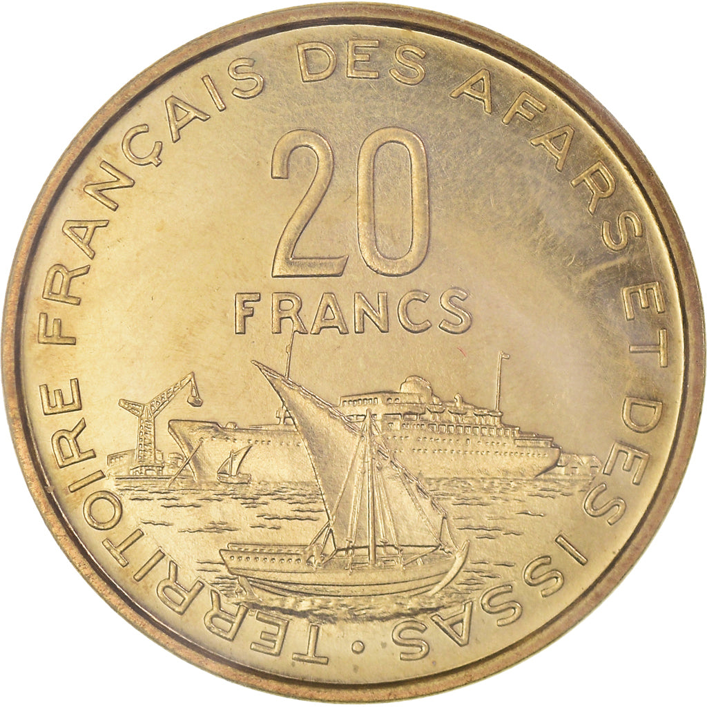 Moneta, FRANCUSKIE TERYTORIUM AFARÓW i ISÓW, 20 Francs, 1968, Paris, PRÓBA