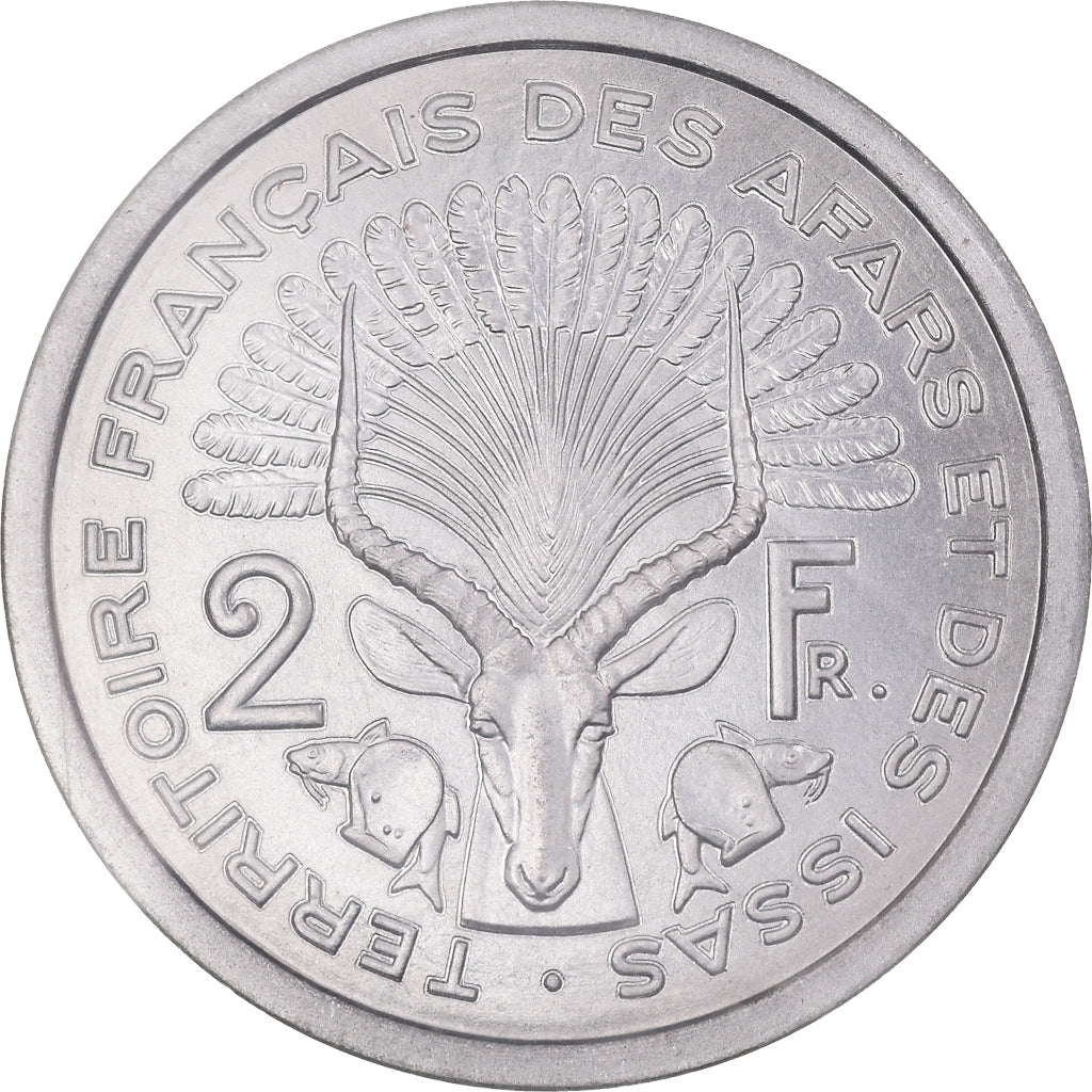 Moneta, AFARS E ISSAS FRANCESI, 2 Francs, 1968, Paris, ESSAI, FDC, Alluminio