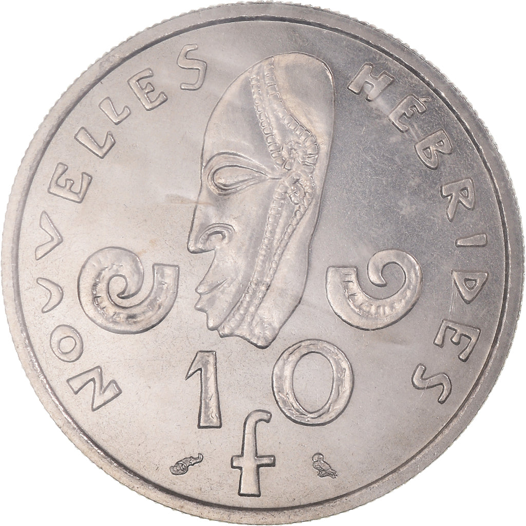 Moneta, Nuove Ebridi, 10 Francs, 1967, Paris, ESSAI, FDC, Nichel, KM:E2