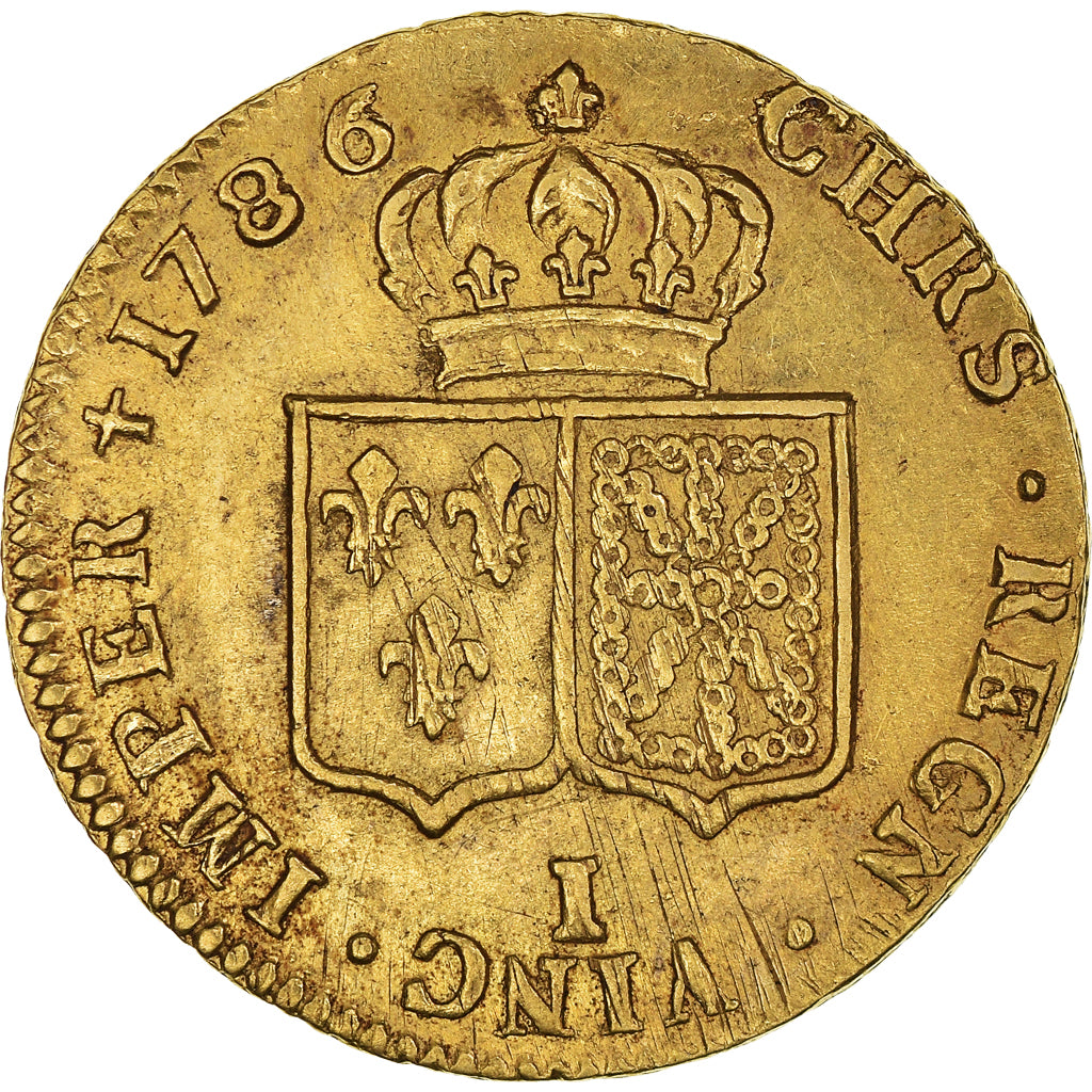 Coin, France, Louis XVI, 2 Louis D'or, 1786, Limoges, AU(50-53), Gold, KM:592.7