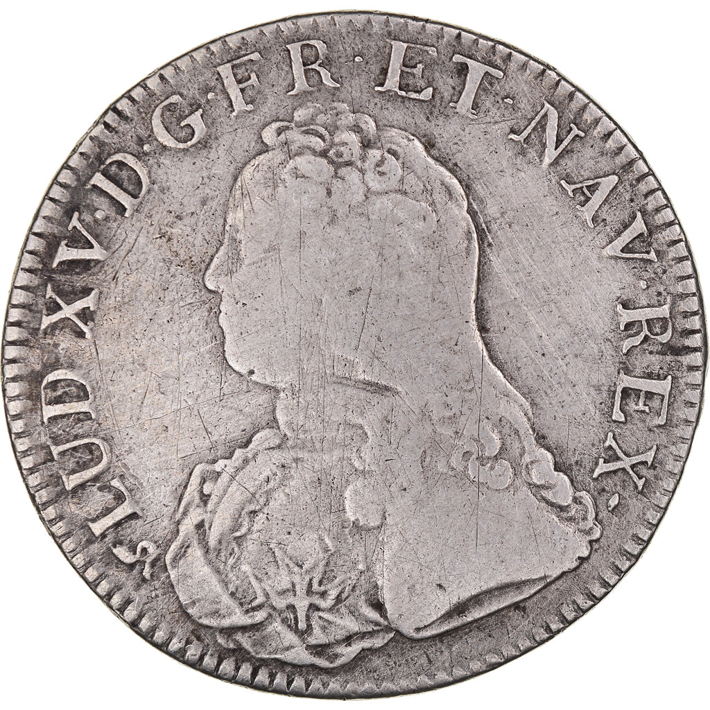 Coin, France, Louis XV, Écu aux branches d'olivier, Ecu, 1728, Rouen