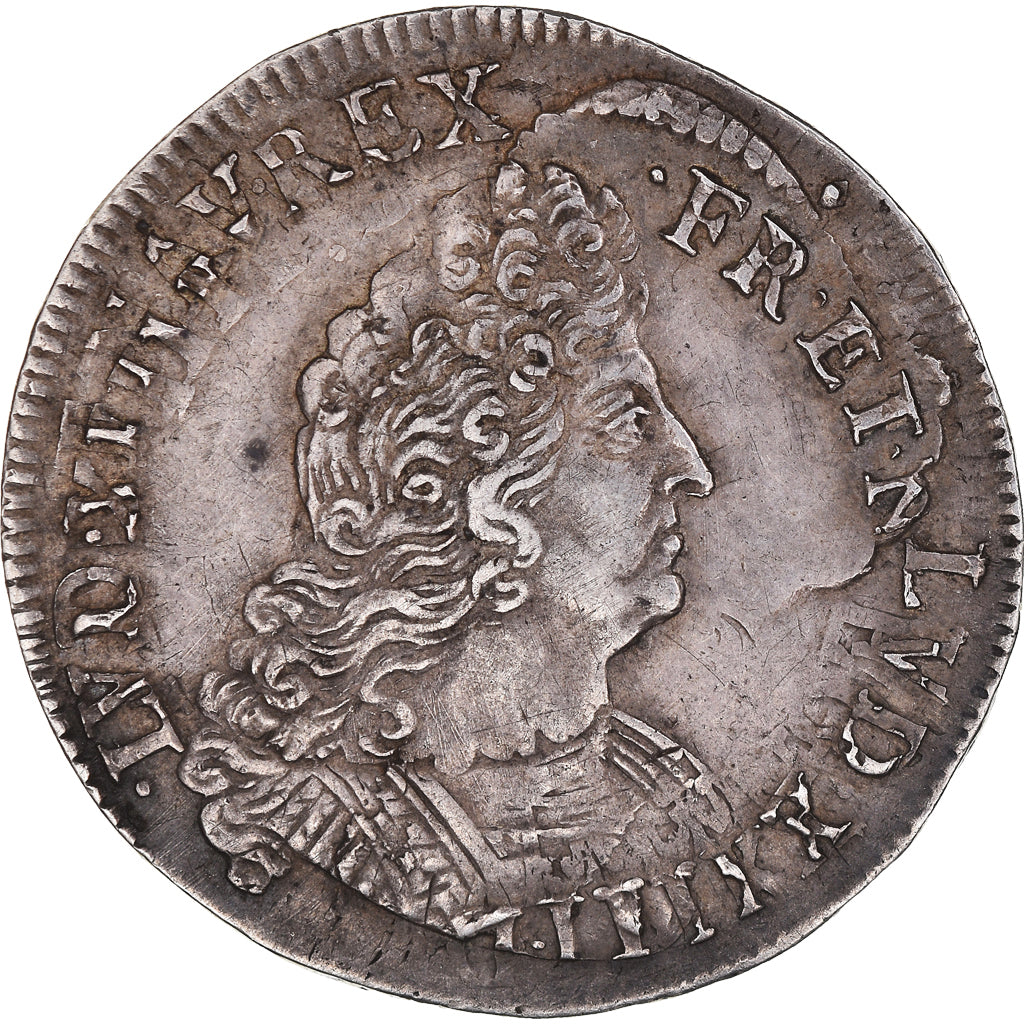 Munten, Frankrijk, Louis XIV, 1/2 Écu aux insignes, 1/2 ECU, 43 Sols, 1703