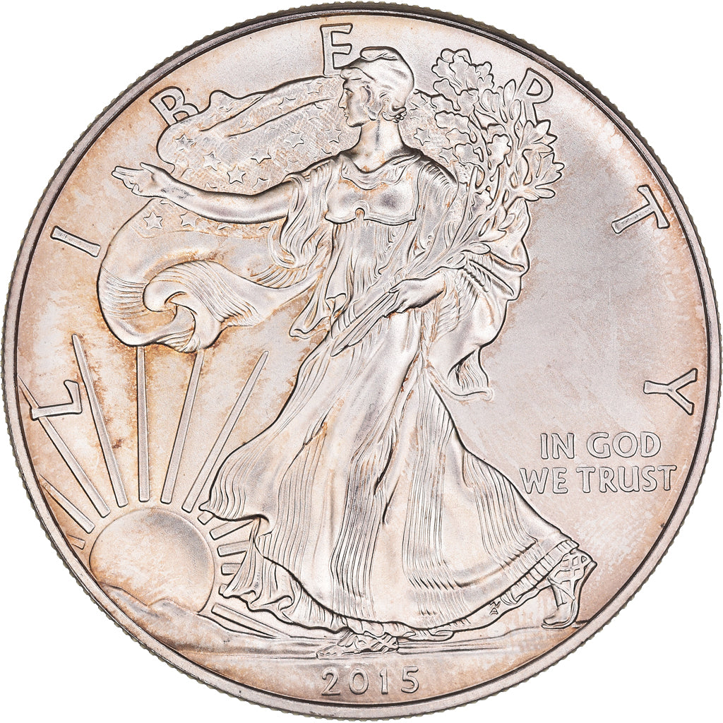 Coin, United States, Dollar, 2015, Philadelphia, 1 Oz, MS(64), Silver, KM:273