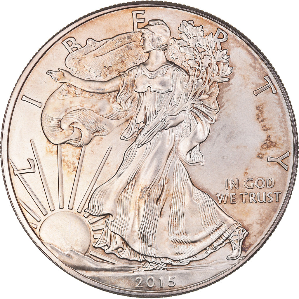 Coin, United States, Dollar, 2015, Philadelphia, 1 Oz, MS(64), Silver, KM:273