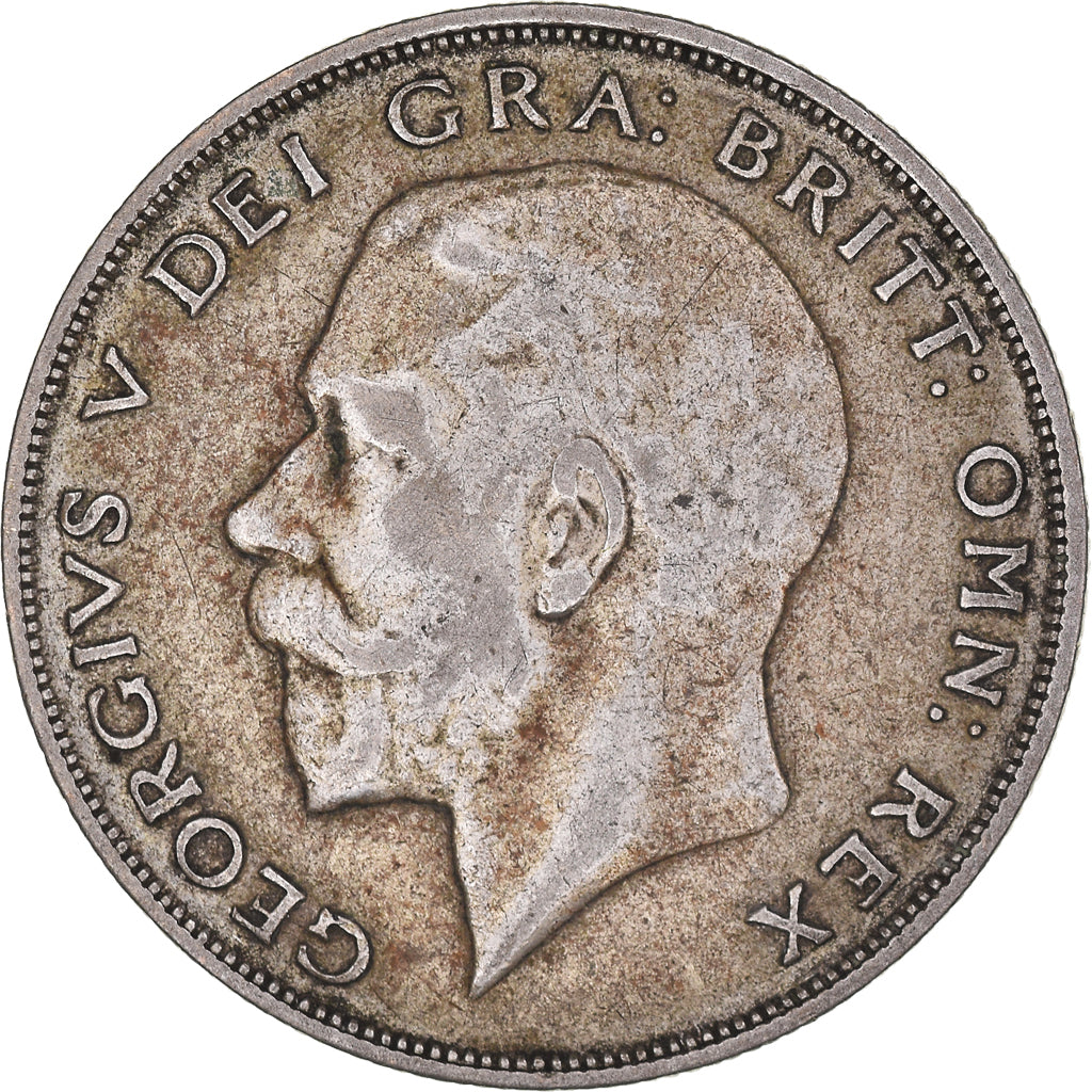 Coin, Great Britain, George V, 1/2 Crown, 1922, VF(30-35), Silver, KM:818.1a