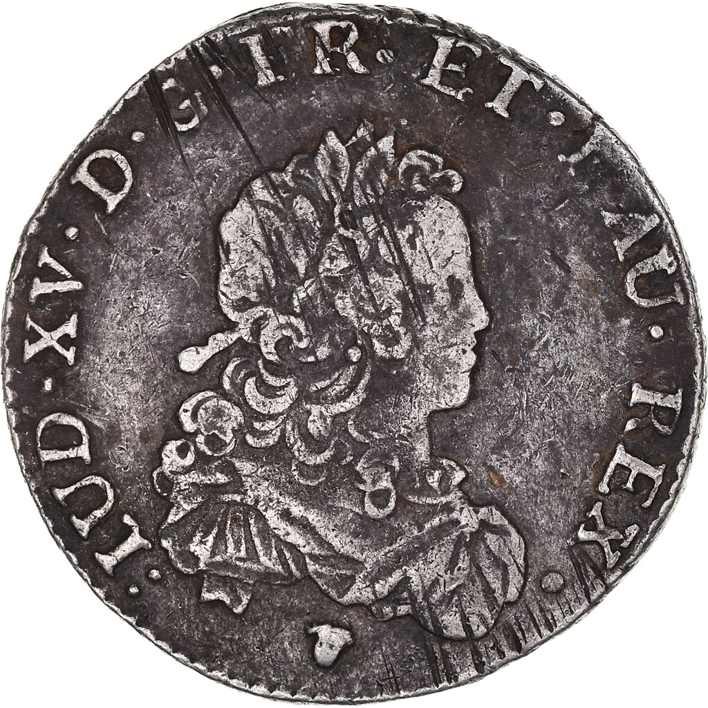 Coin, France, Louis XV, 1/3 Ecu, 1722, Toulouse, Fautée, VF(30-35), Silver