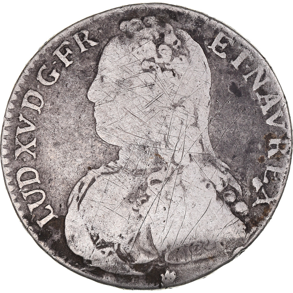 Moneda, Francia, Louis XV, 1/2 Écu aux branches d'olivier, 1/2 ECU, 44 Sols