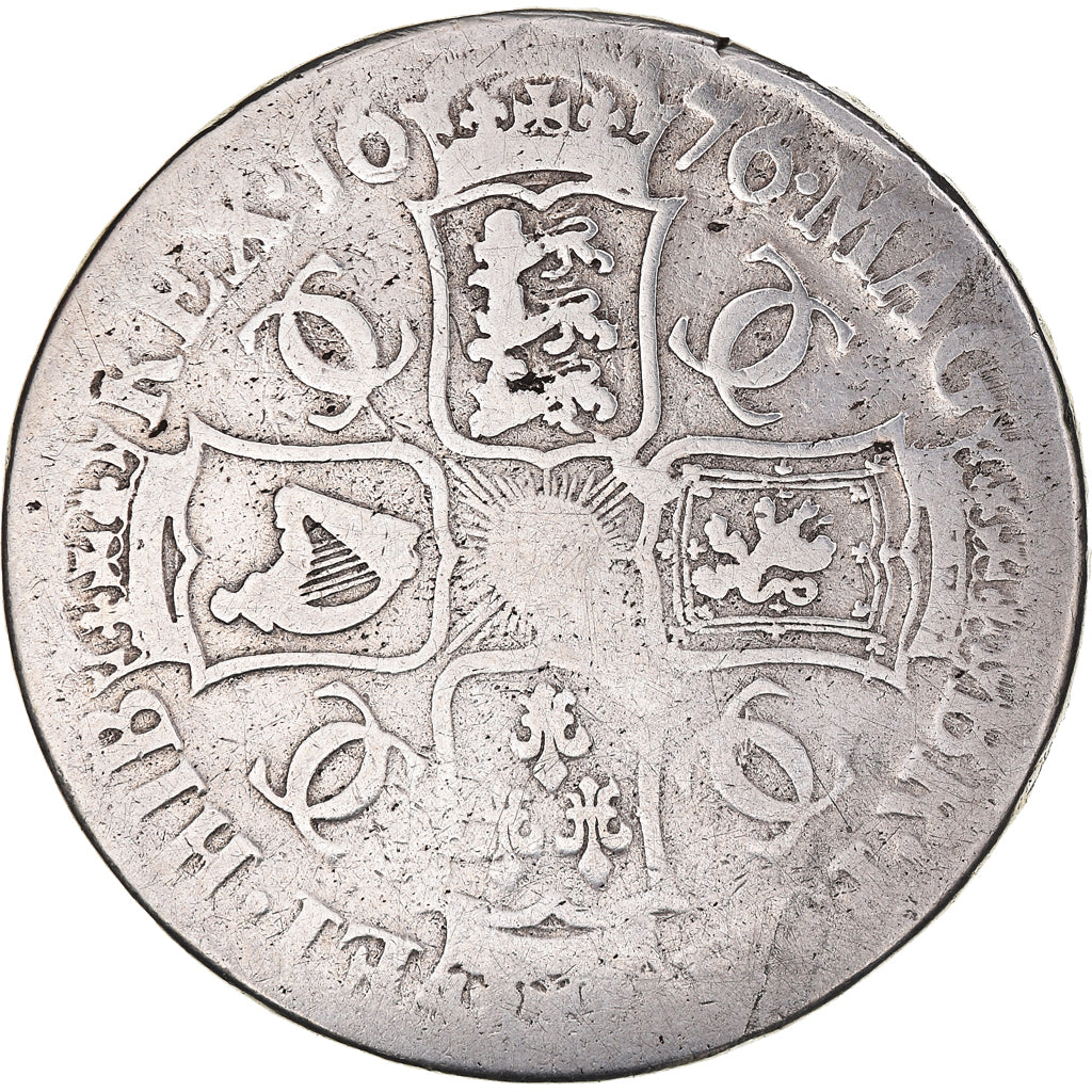 Coin, Great Britain, Charles II, Crown, 1676, F(12-15), Silver, KM:435