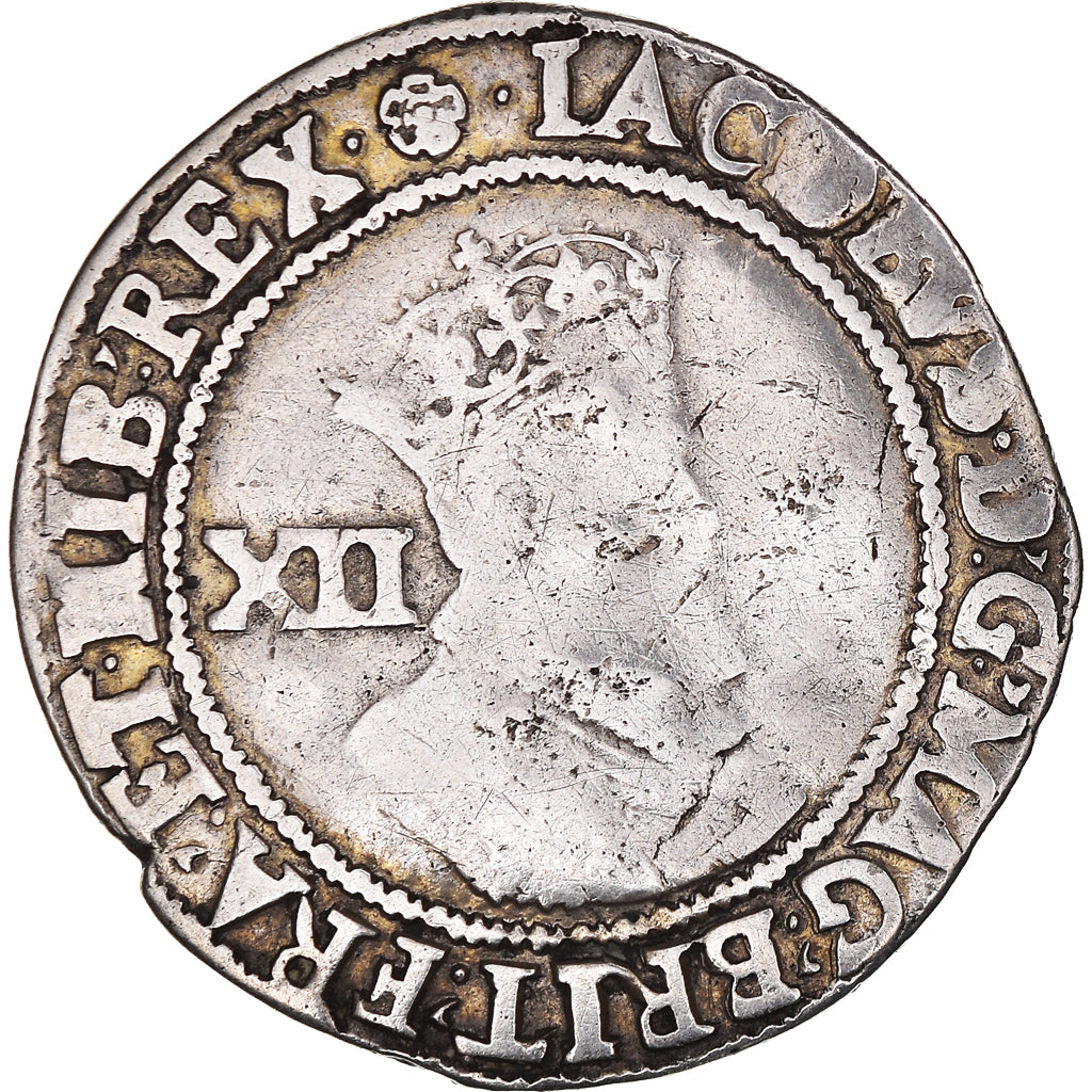 Monnaie, Grande-Bretagne, James I, 12 Shillings, 1623 - 1624, Londres, TB