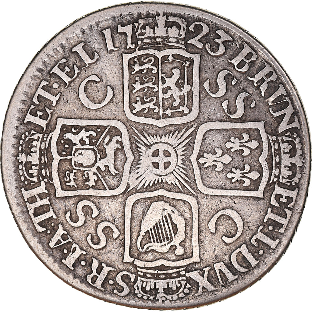 Monnaie, Grande-Bretagne, George I, Shilling, 1723, B+, Argent, KM:539.1