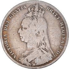 Moneta, Wielka Brytania, Victoria, Shilling, 1889, VF(20-25), Srebro, KM:774