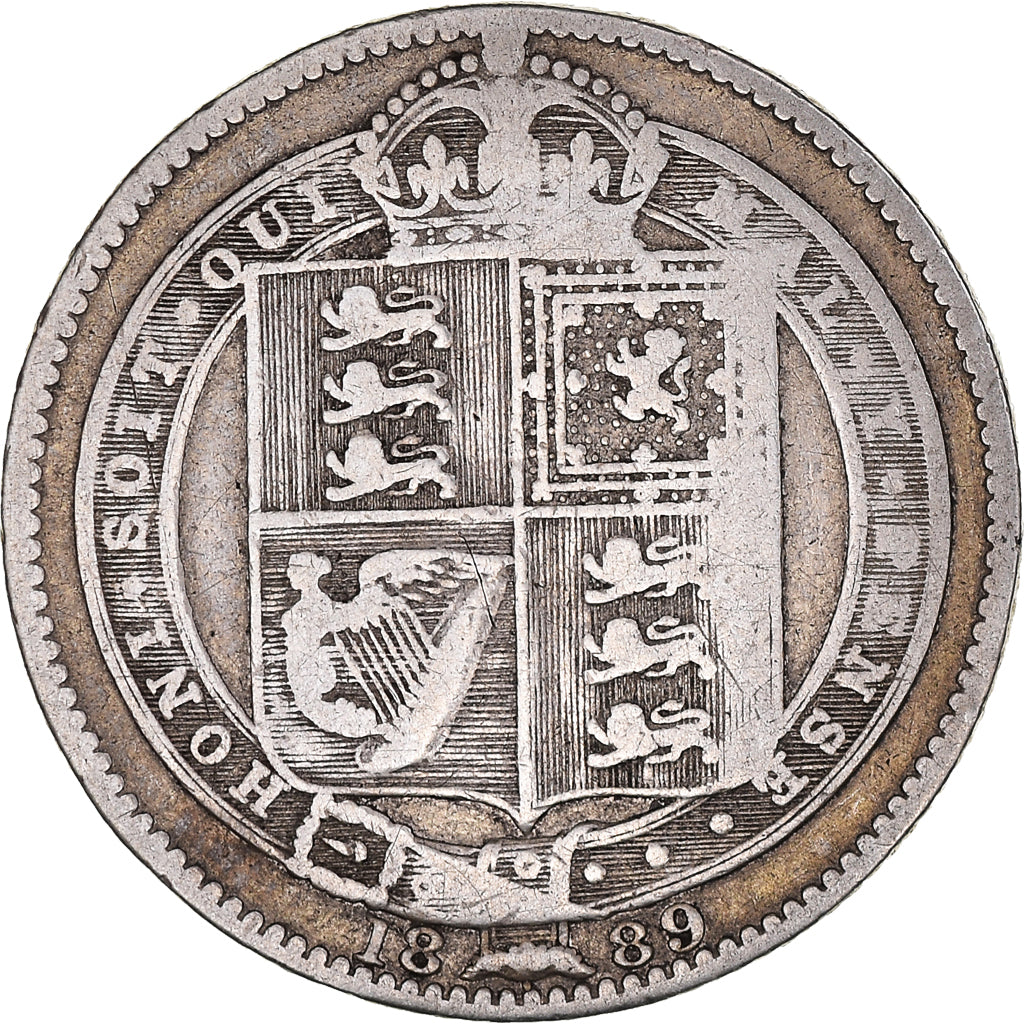 Coin, Great Britain, Victoria, Shilling, 1889, VF(20-25), Silver, KM:774