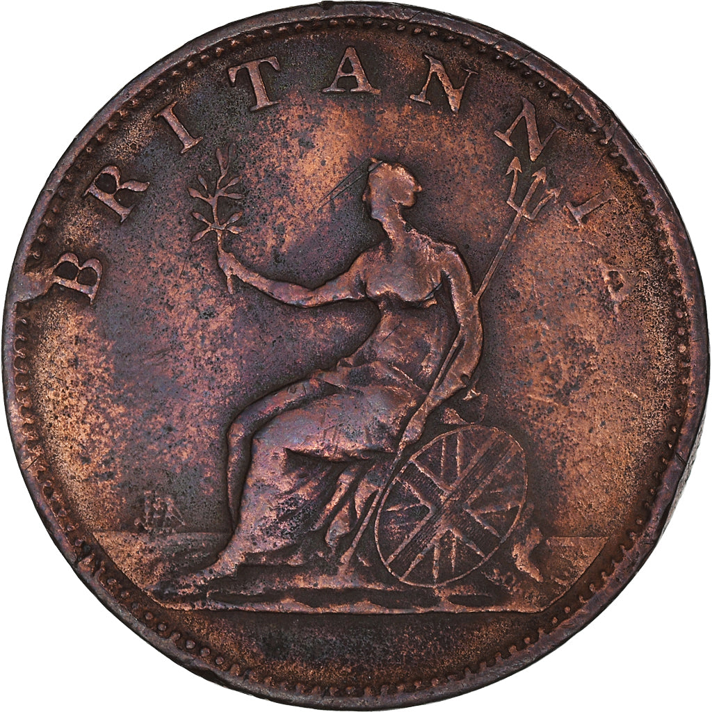 Monnaie, Grande-Bretagne, George III, 1/2 Penny, 1806, B+, Cuivre, KM:662
