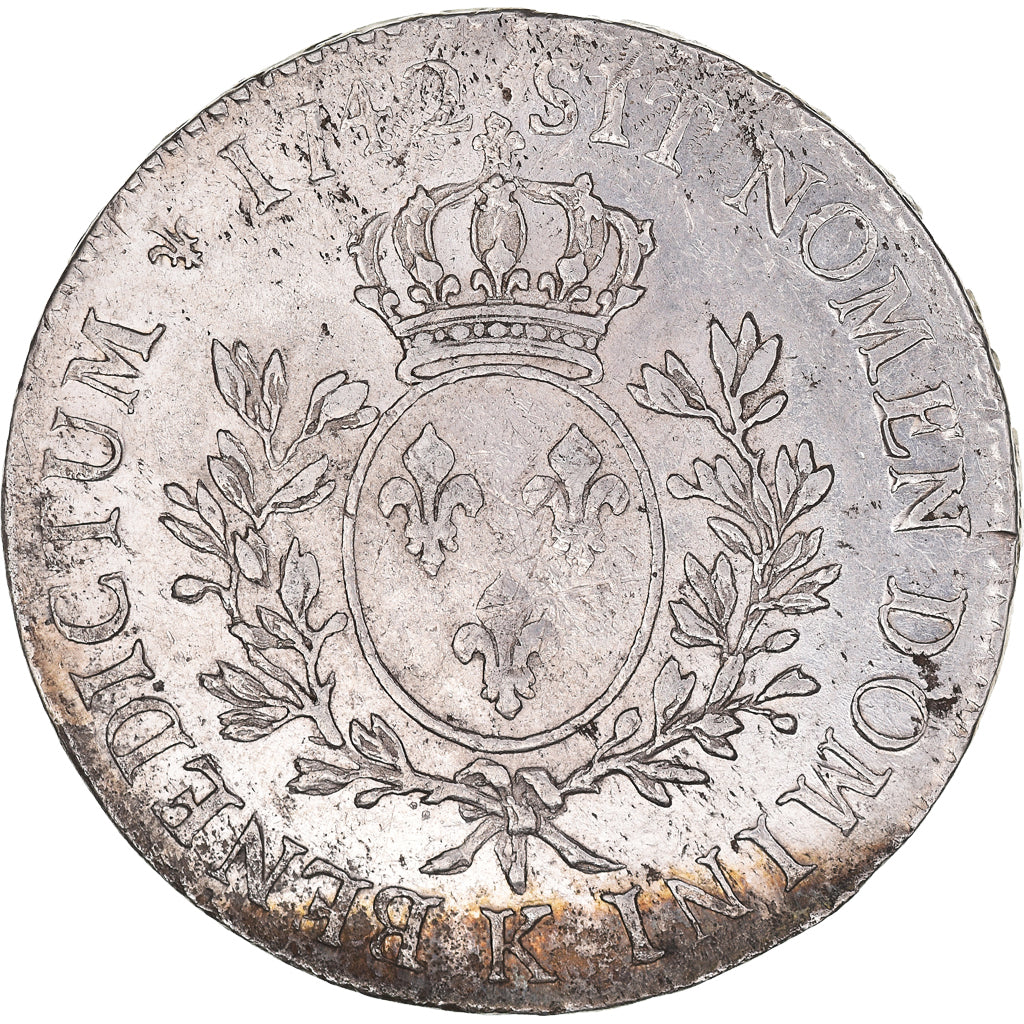 Munten, Frankrijk, Louis XV, Écu au bandeau, Ecu, 1742, Bordeaux, ZF, Zilver
