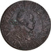 Coin, France, Louis XIII, Double Tournois, 1615, Amiens, EF(40-45), Copper