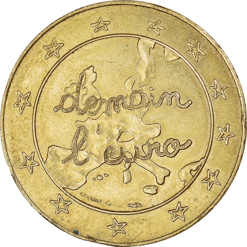 Francja, 1-1/2 Euro, Euro des Villes, 1996, Demain l'Euro, EF(40-45), ND
