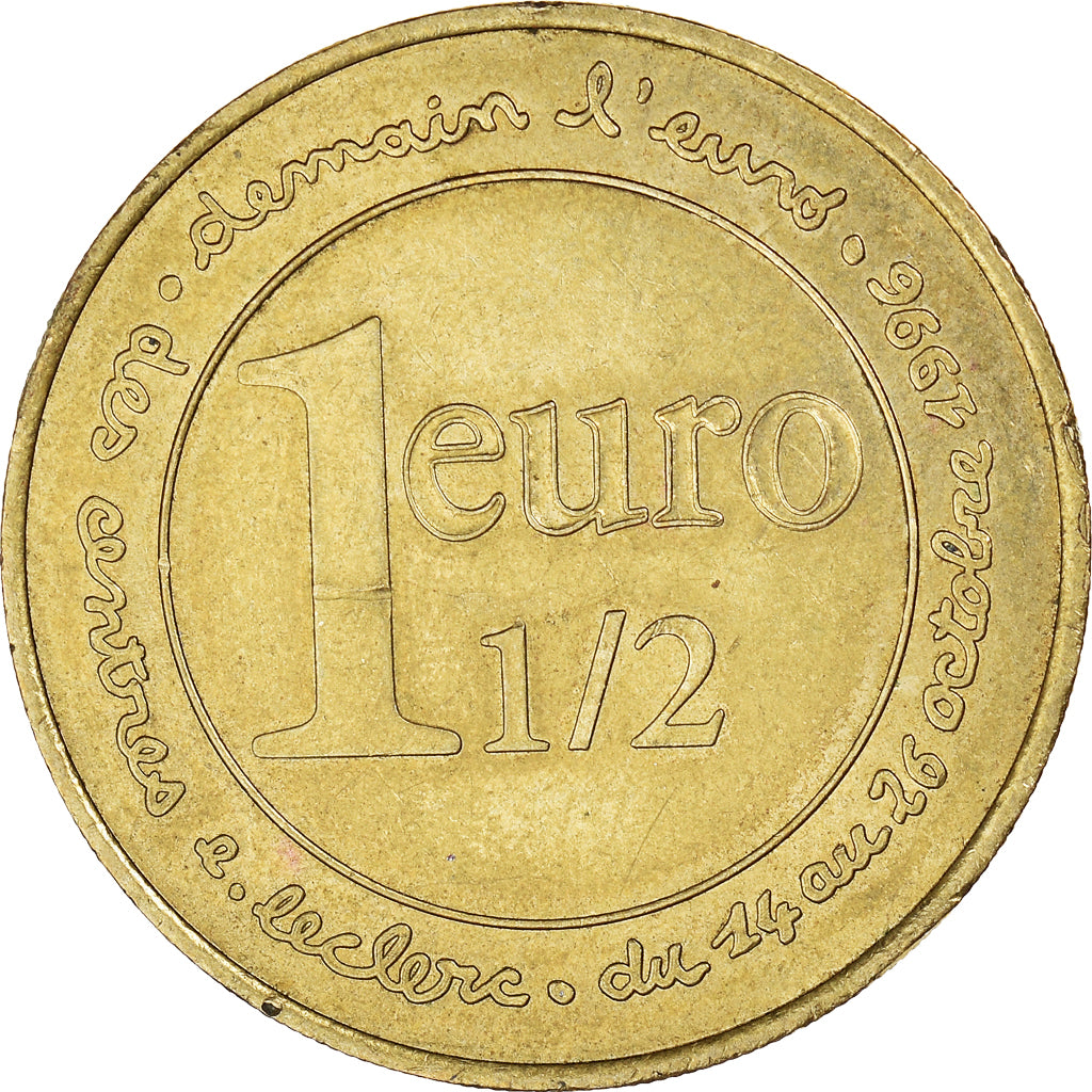 Francja, 1-1/2 Euro, Euro des Villes, 1996, Demain l'Euro, EF(40-45), ND