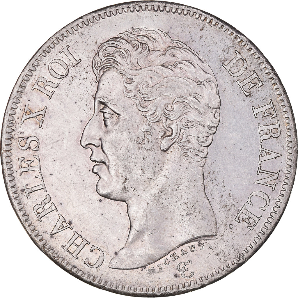 Moneda, Francia, Charles X, 5 Francs, 1826, Paris, EBC, Plata, KM:720.1