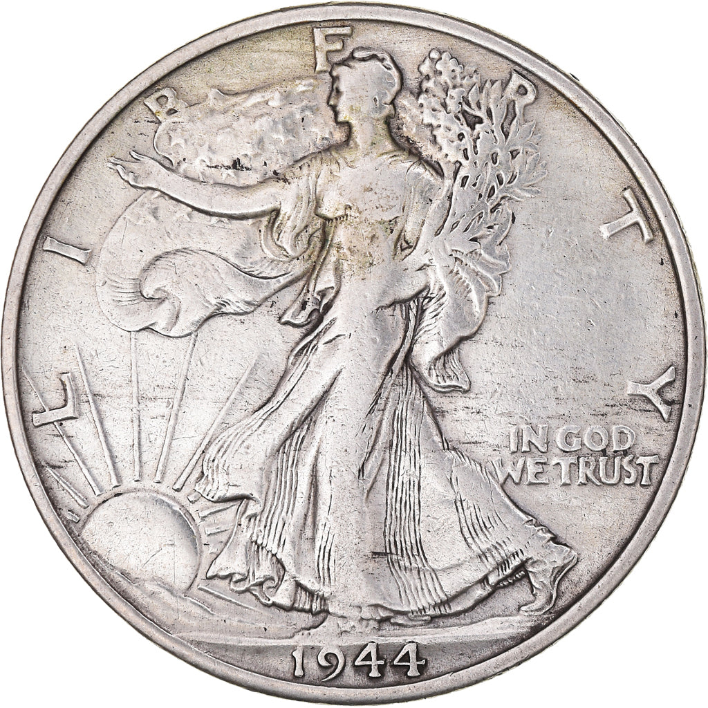 Coin, United States, Half Dollar, 1944, San Francisco, VF(30-35), Silver, KM:142