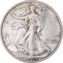 Coin, United States, Half Dollar, 1944, San Francisco, VF(30-35), Silver, KM:142