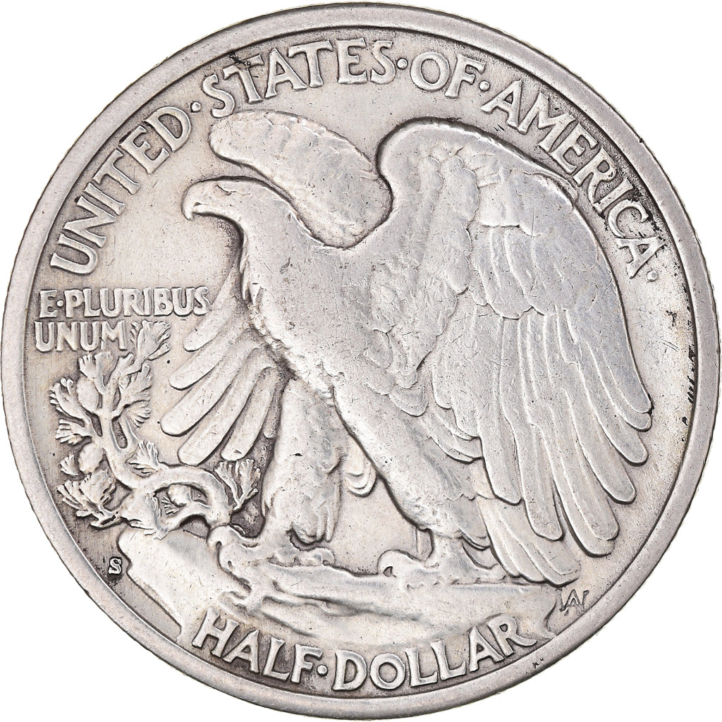 Coin, United States, Half Dollar, 1944, San Francisco, VF(30-35), Silver, KM:142
