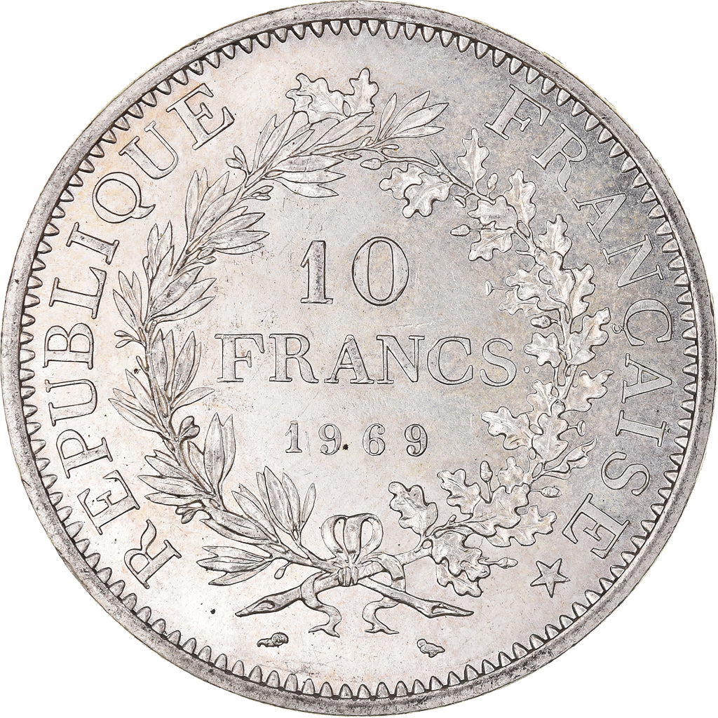 Coin, France, Hercule, 10 Francs, 1969, Paris, AU(55-58), Silver, KM:932