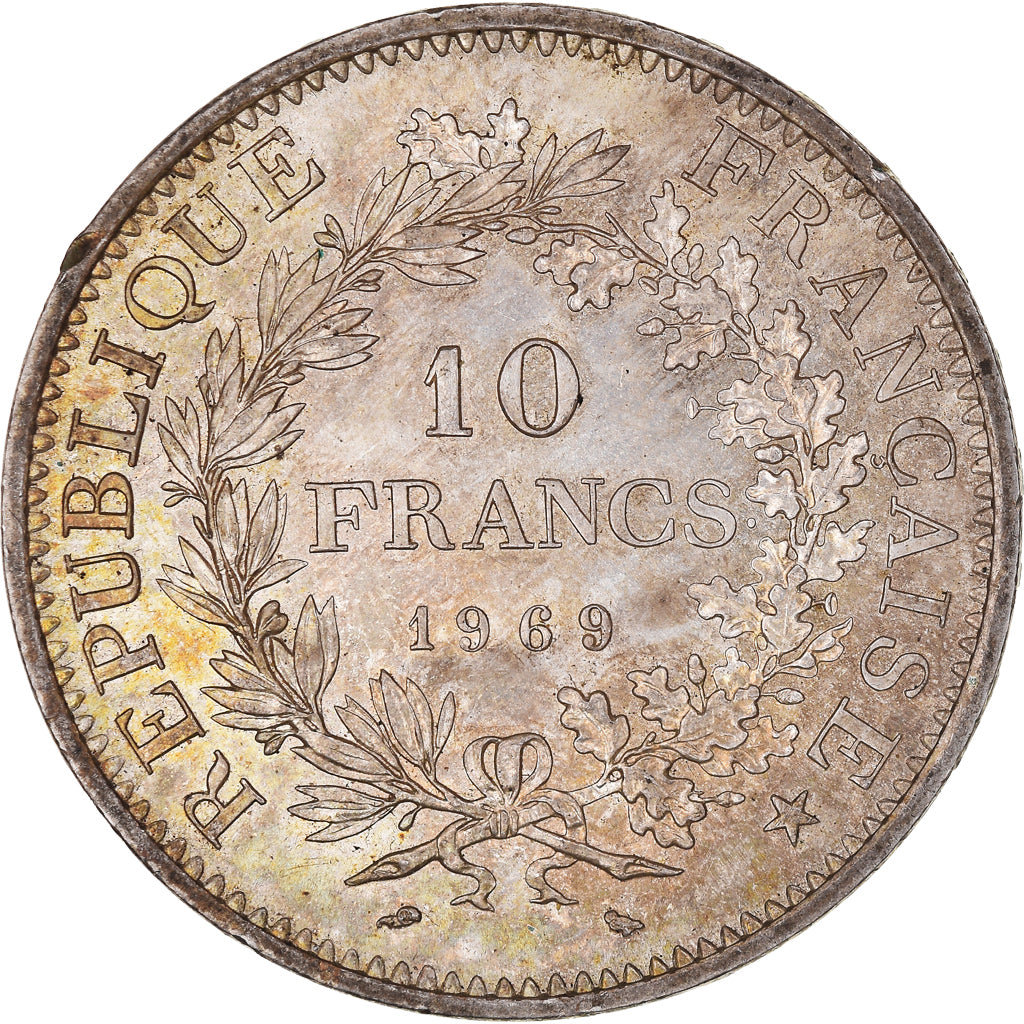 Coin, France, Hercule, 10 Francs, 1969, Paris, AU(55-58), Silver, KM:932