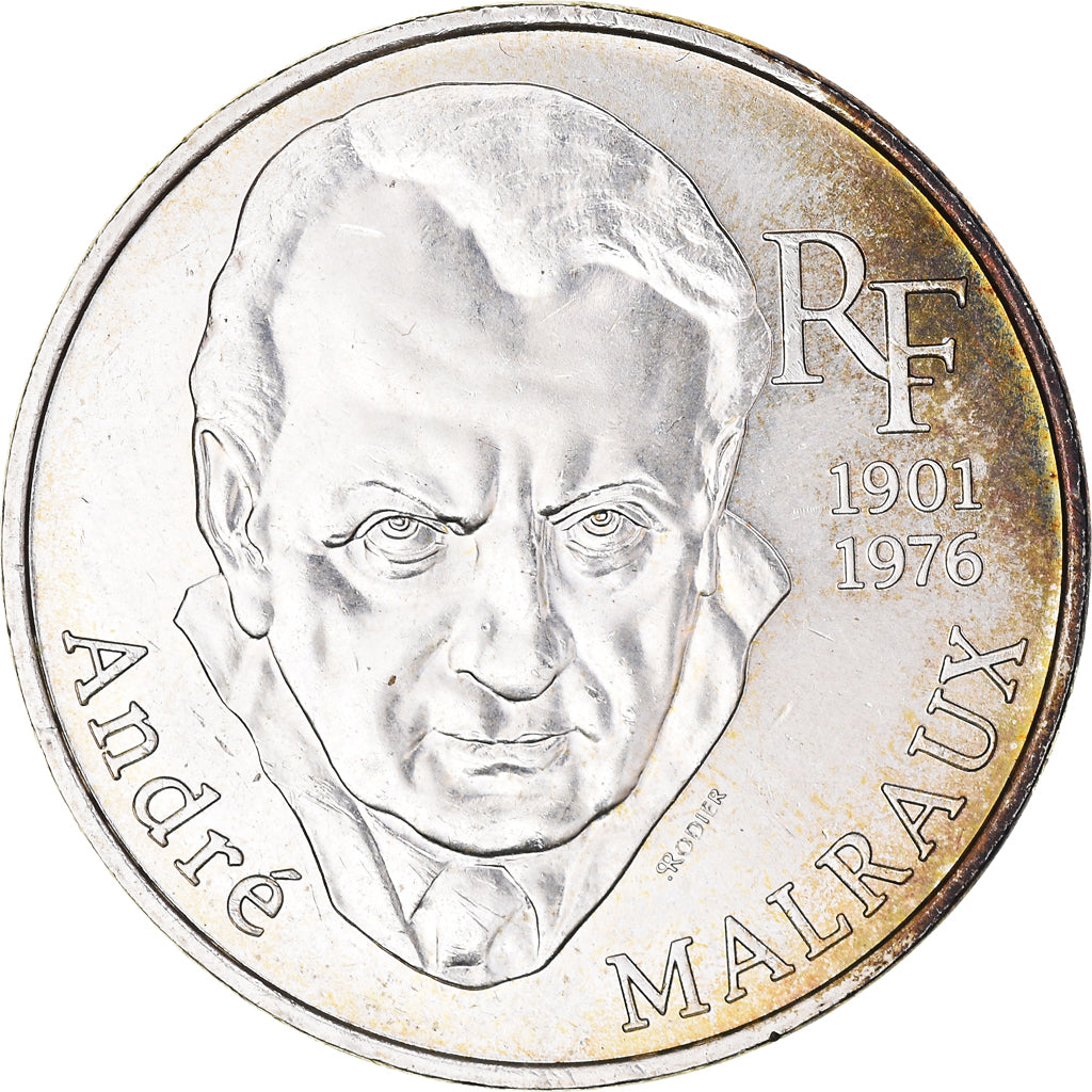 Coin, France, André Malraux, 100 Francs, 1997, MS(60-62), Silver, KM:1188