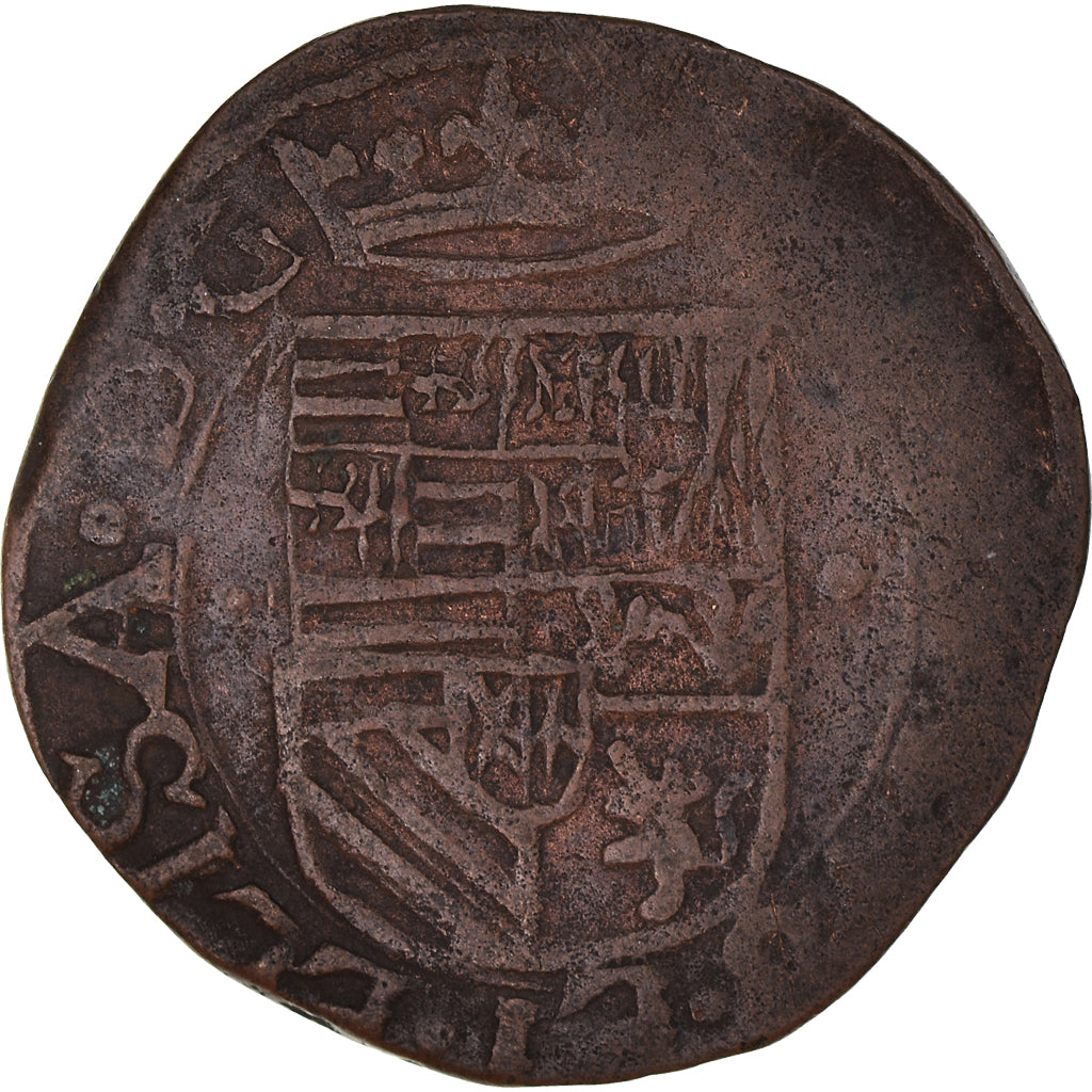 Coin, Spanish Netherlands, TOURNAI, Liard, 12 Mites, 1610, VF(30-35), Copper