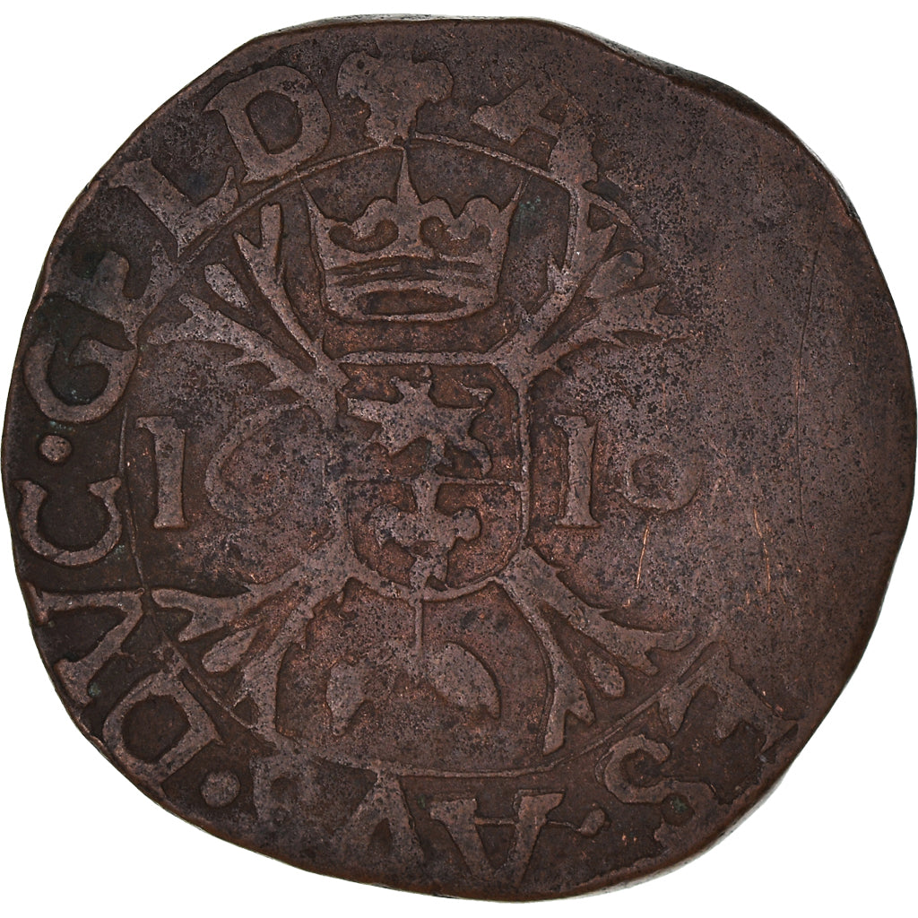 Coin, Spanish Netherlands, TOURNAI, Liard, 12 Mites, 1610, VF(30-35), Copper