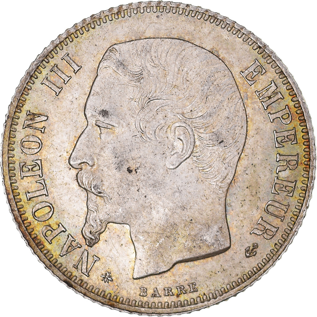 Coin, France, Napoleon III, Franc, 1860, Paris, AU(55-58), Silver, KM:779.1