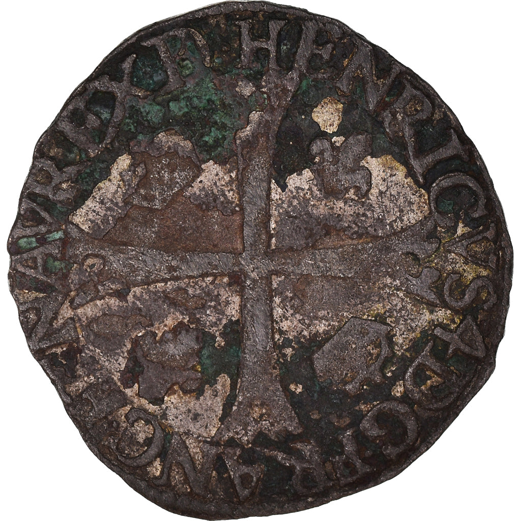 Coin, France, Douzain, 1592, Morlaas, VF(20-25), Silver, Sombart:4446