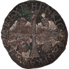 Coin, France, Douzain, 1592, Morlaas, VF(20-25), Silver, Sombart:4446
