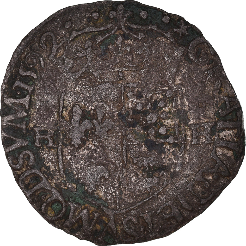 Coin, France, Douzain, 1592, Morlaas, VF(20-25), Silver, Sombart:4446