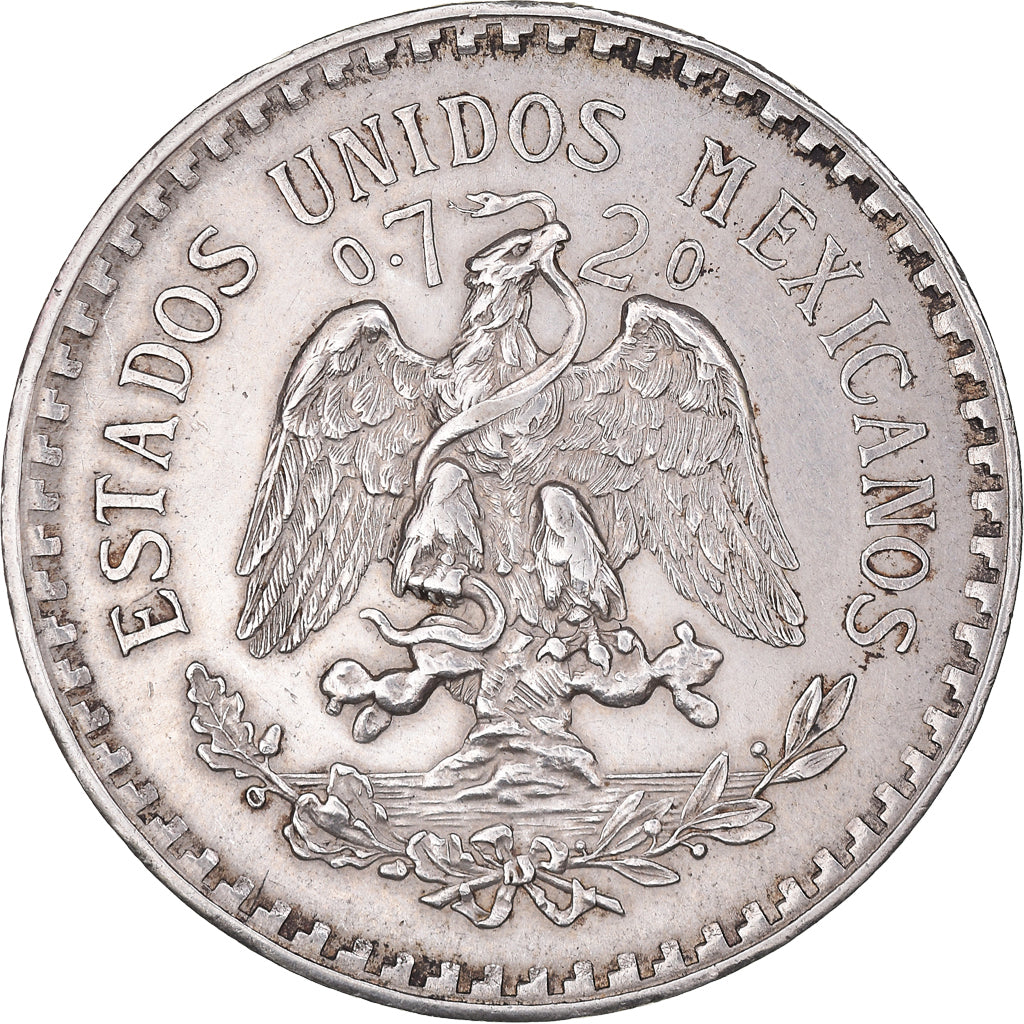 Coin, Mexico, Peso, 1922, Mexico City, AU(50-53), Silver, KM:455