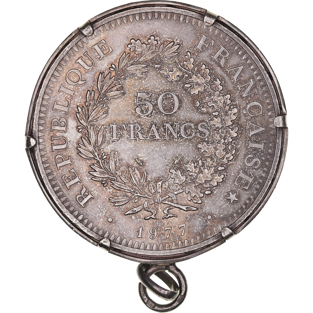 Moneta, Francia, Hercule, 50 Francs, 1977, Paris, SPL-, Argento, KM:941.1