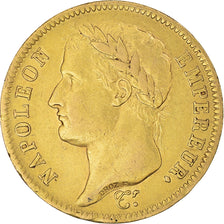 Moneta, Francia, Napoleon I, 40 Francs, 1811, Paris, BB, Oro, KM:696.1