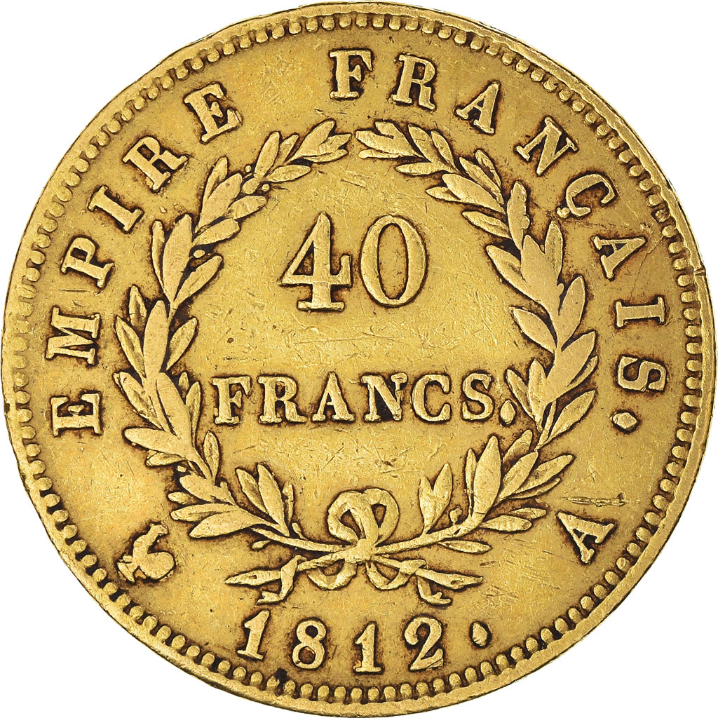 Münze, Frankreich, Napoléon I, 40 Francs, 1812, Paris, SS, Gold, KM:696.1
