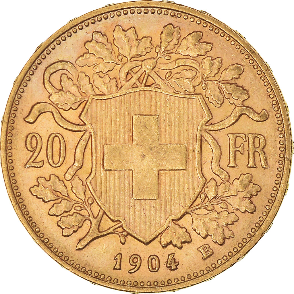 Moneda, Suiza, 20 Francs, 1904, Bern, EBC, Oro, KM:35.1