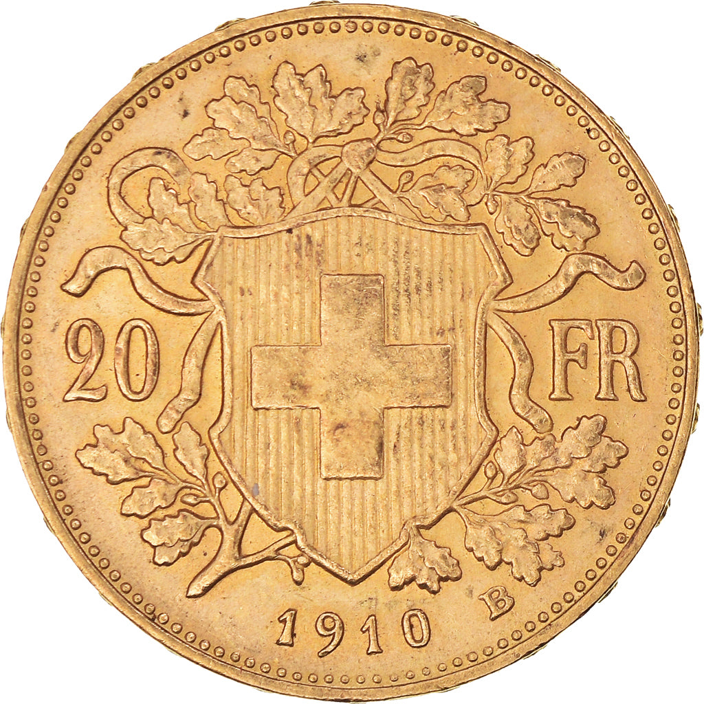 Moneda, Suiza, 20 Francs, 1910, Bern, EBC, Oro, KM:35.1