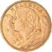 Coin, Switzerland, 20 Francs, 1915, Bern, MS(60-62), Gold, KM:35.1