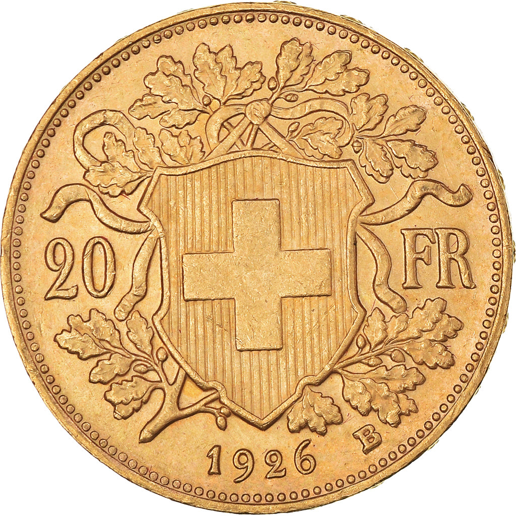 Moneda, Suiza, 20 Francs, 1926, Bern, SC, Oro, KM:35.1
