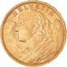 Moneda, Suiza, 20 Francs, 1927, Bern, SC, Oro, KM:35.1