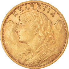 Coin, Switzerland, 20 Francs, 1927, Bern, MS(63), Gold, KM:35.1