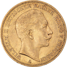 Moneda, Estados alemanes, PRUSSIA, Wilhelm II, 20 Mark, 1904, Berlin, MBC+, Oro