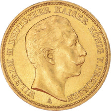 Coin, German States, PRUSSIA, Wilhelm II, 20 Mark, 1898, Berlin, MS(60-62)