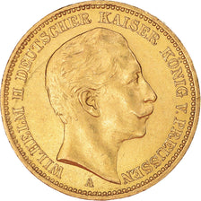Moneda, Estados alemanes, PRUSSIA, Wilhelm II, 20 Mark, 1898, Berlin, EBC+, Oro